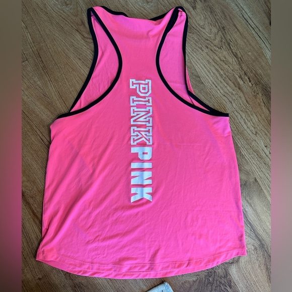 PINK Bright Pink Dog Logo Athletic Workout Tank Top. Size medium. - Picture 4 of 4